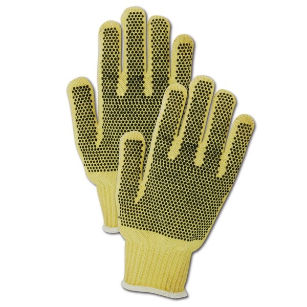 CutMaster Machine Knit Gloves w Nitrile Dots, Made with Dupont Kevlar 500, 12PK